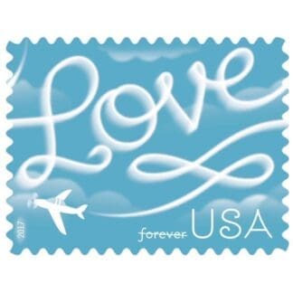 Love Skywriting Forever Stamp