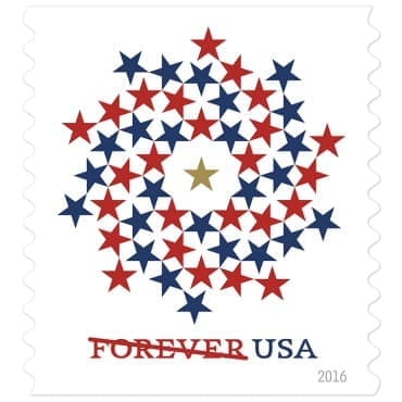 Patriotic Spiral Forever Stamps