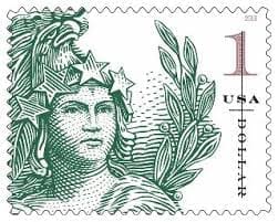 Statue Of Freedom $1 Stamp