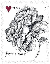 A Vintage Rose Forever Stamp