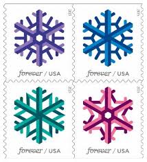 Geometric Snowflakes Forever Stamp