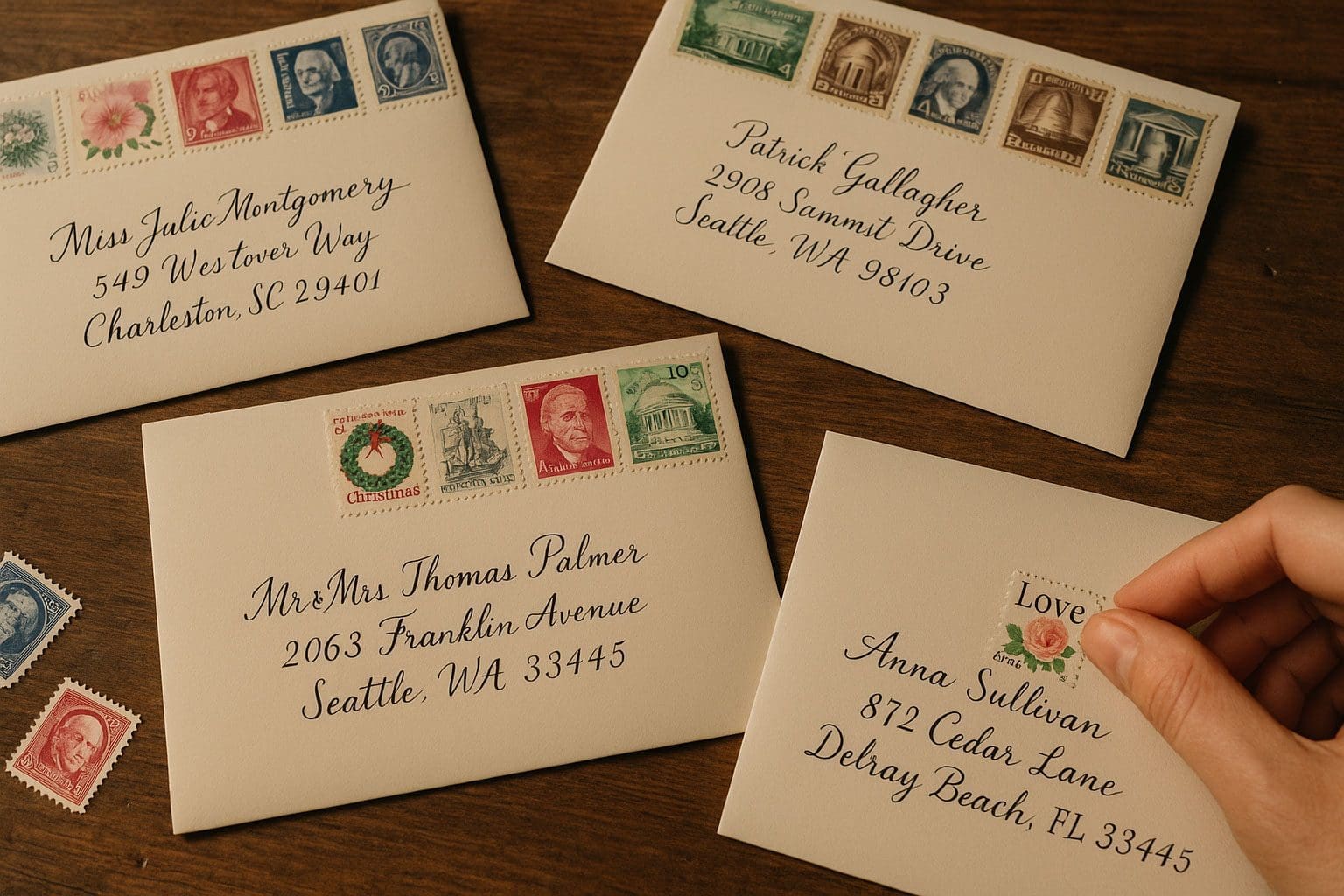 Using Vintage Stamps for Wedding Invitations, Holiday Cards & Events