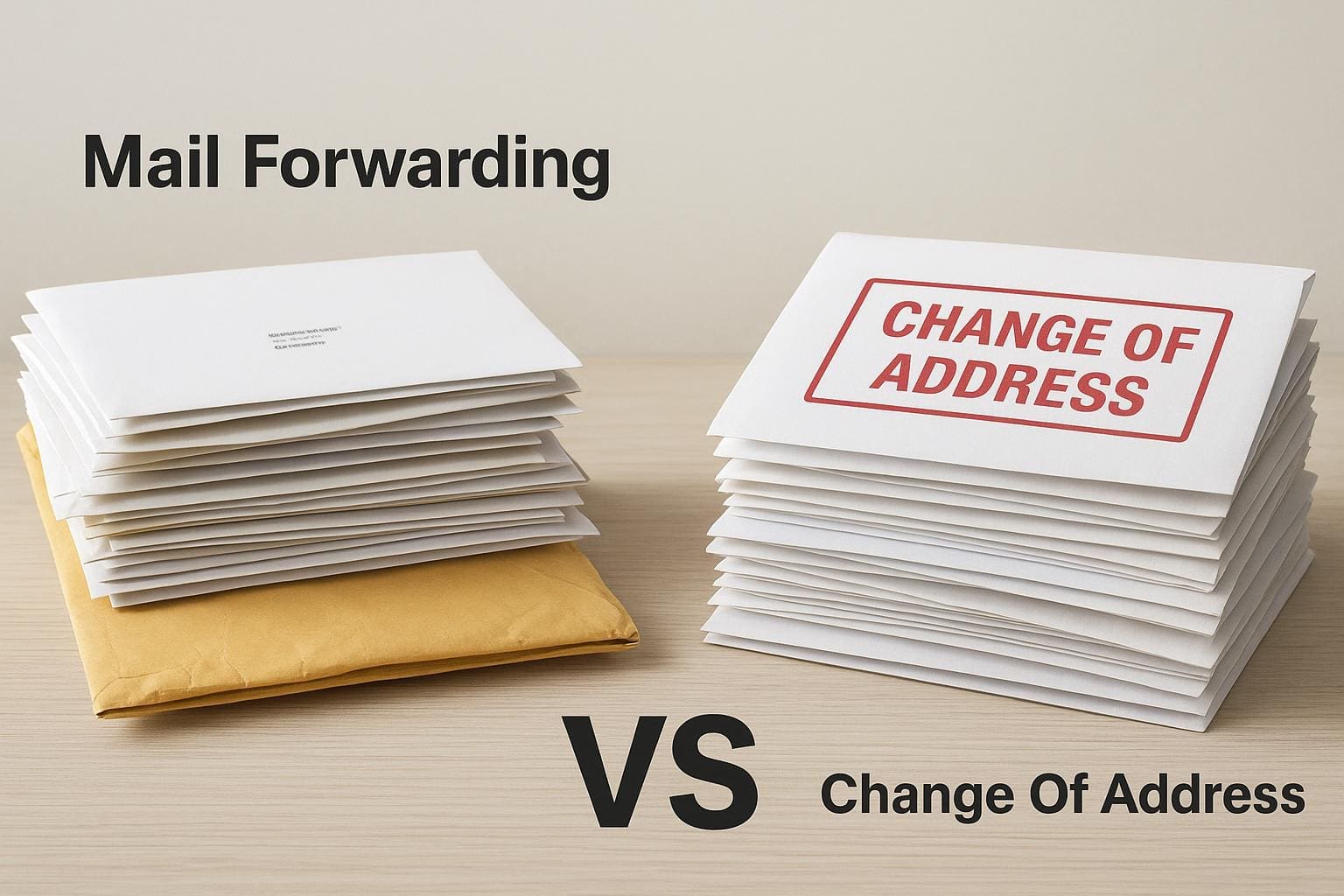 mail forwarding vs change of address