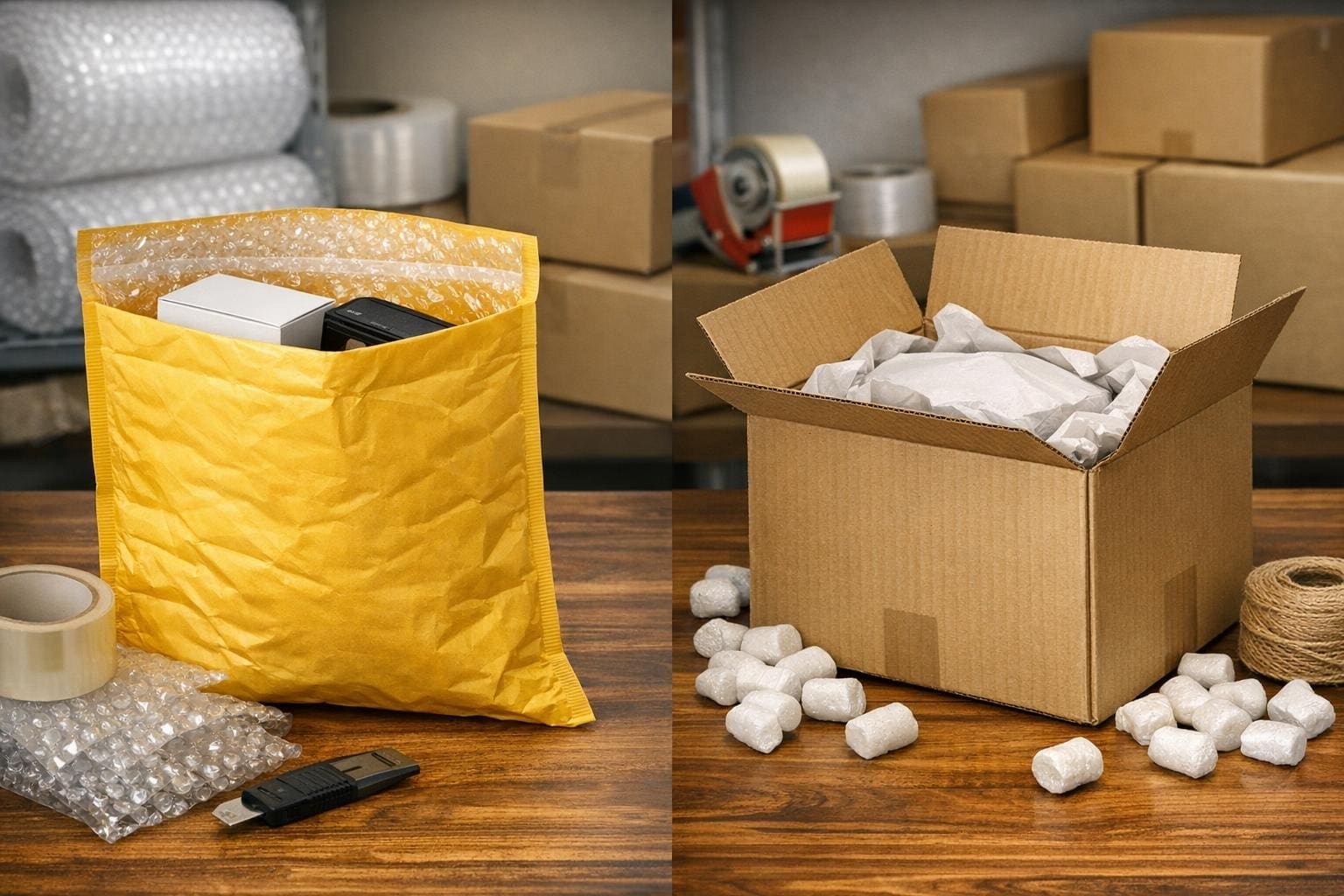 bubble mailer vs box