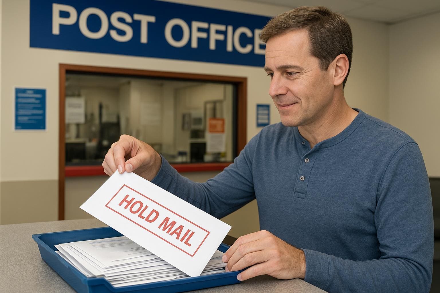 can i pick up hold mail early