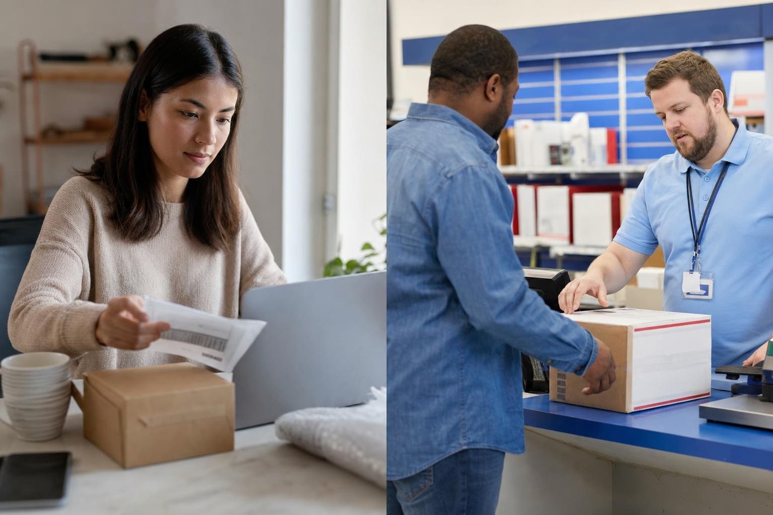 click-n-ship vs post office counter